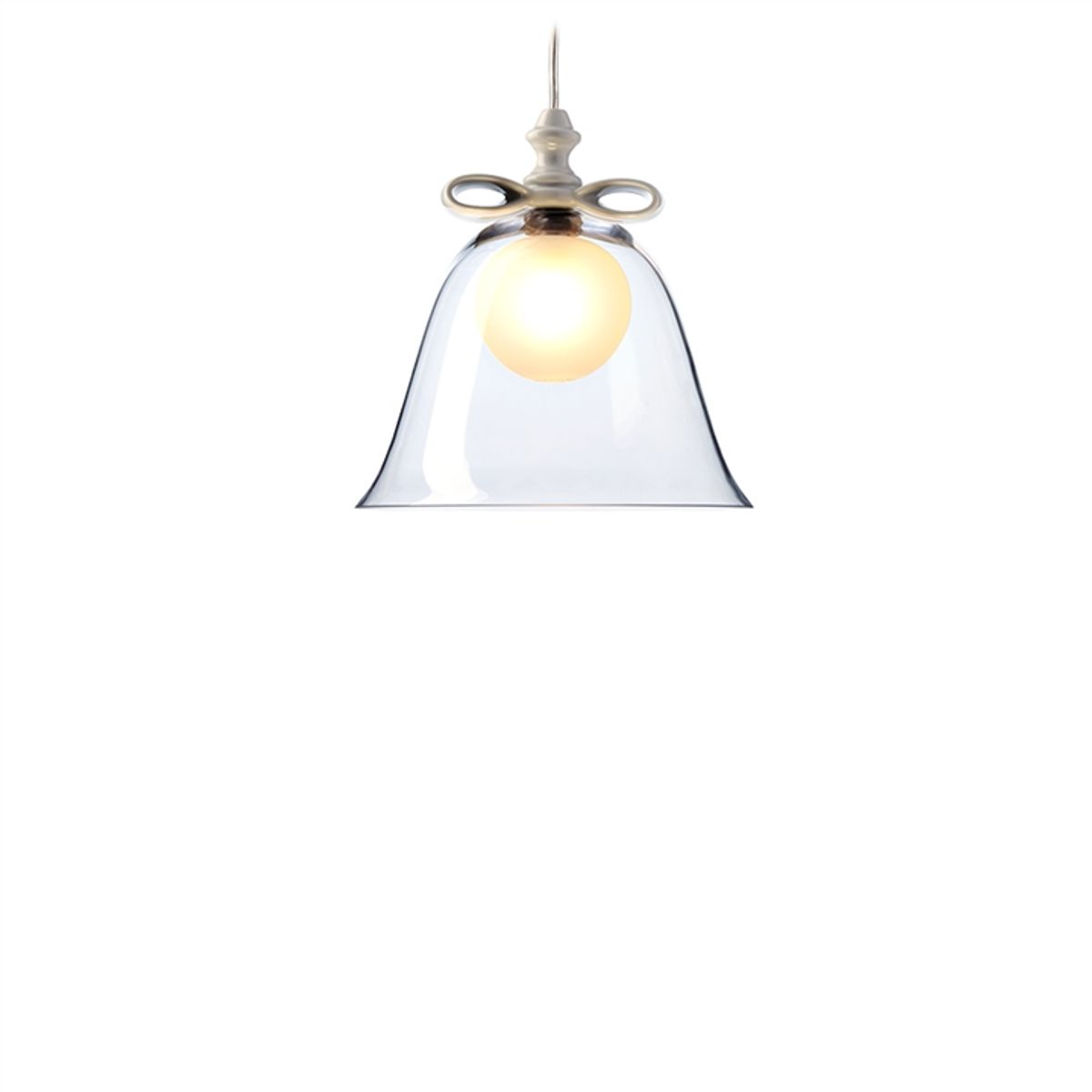 Bell Lamp pendel Small, hvid/transparent