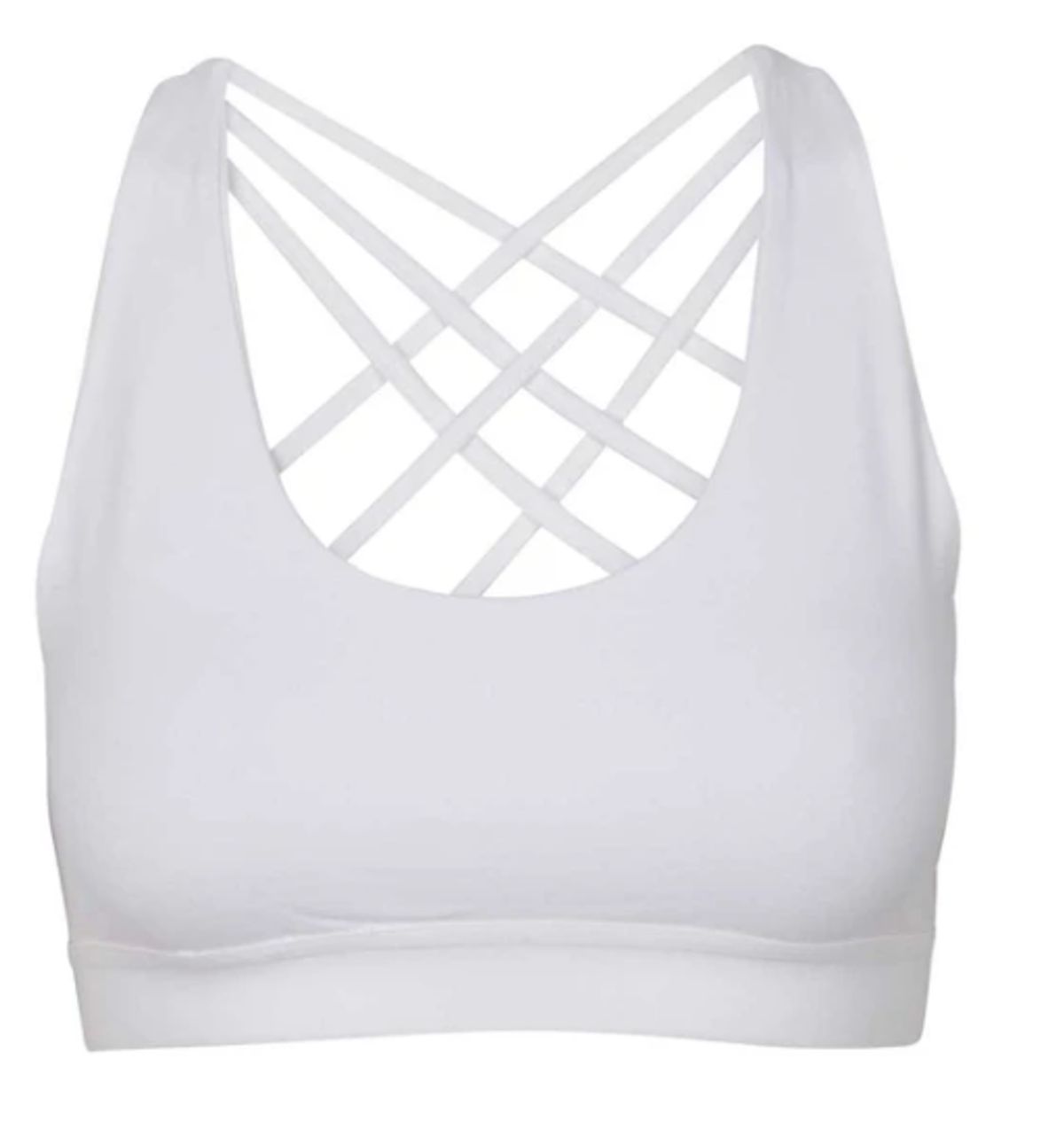 Bella Beluga Bamboo Bra Crossed Back, White