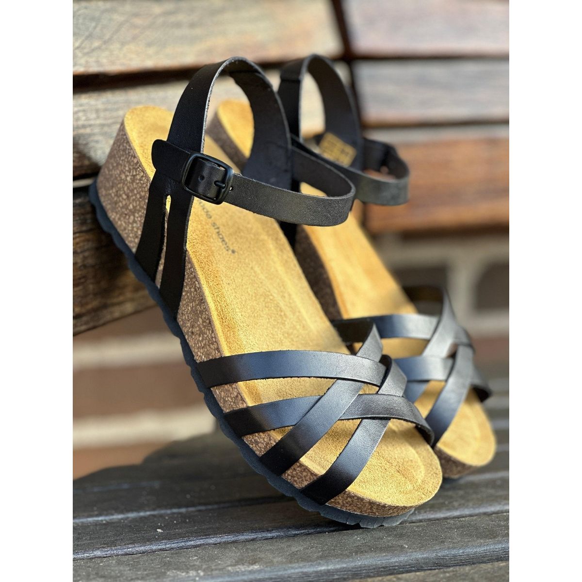 Bella Moda sandal med hæl sort