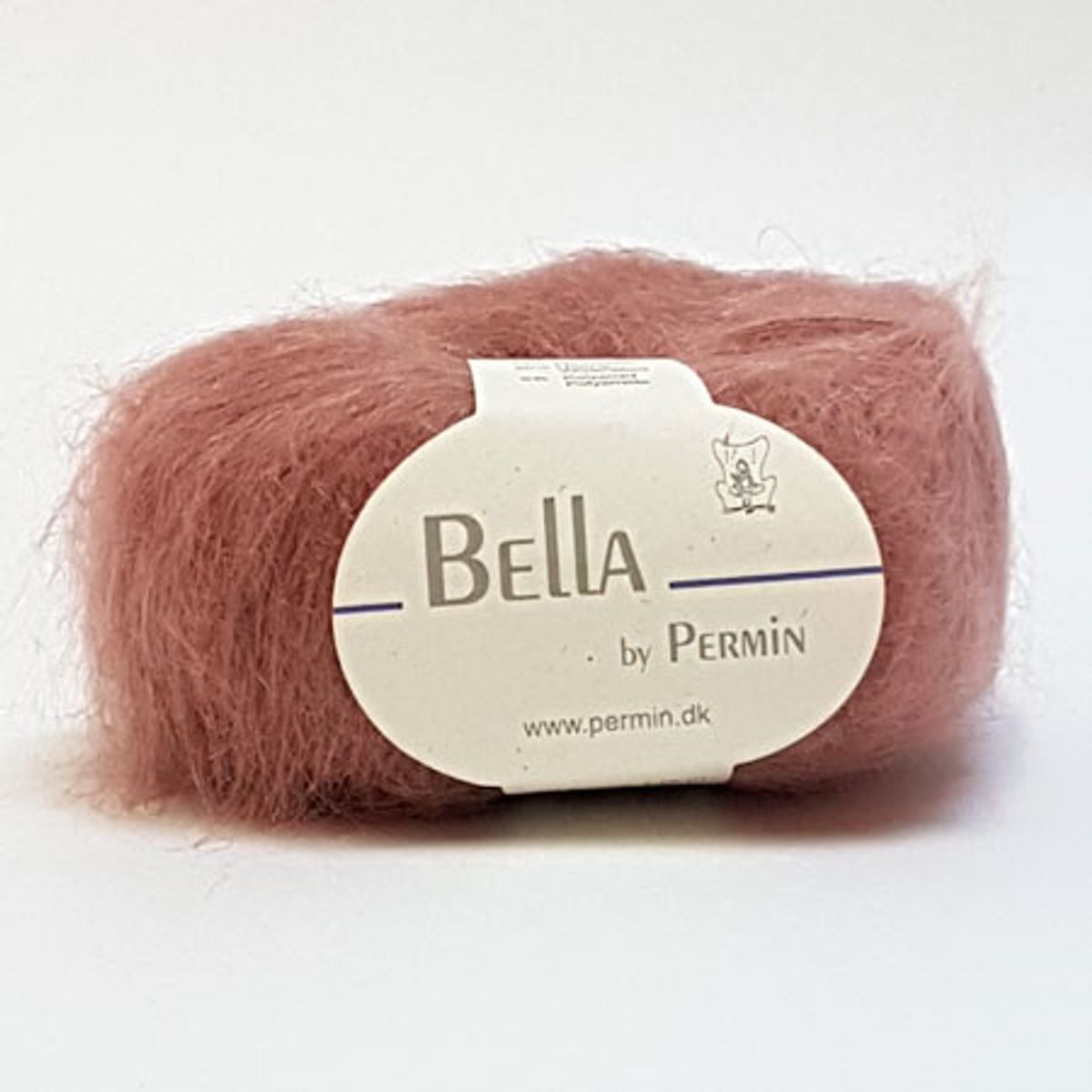 Bella Permin garn - Mohairgarn med uldgarn & polyamid - fv 883245 gl.rosa