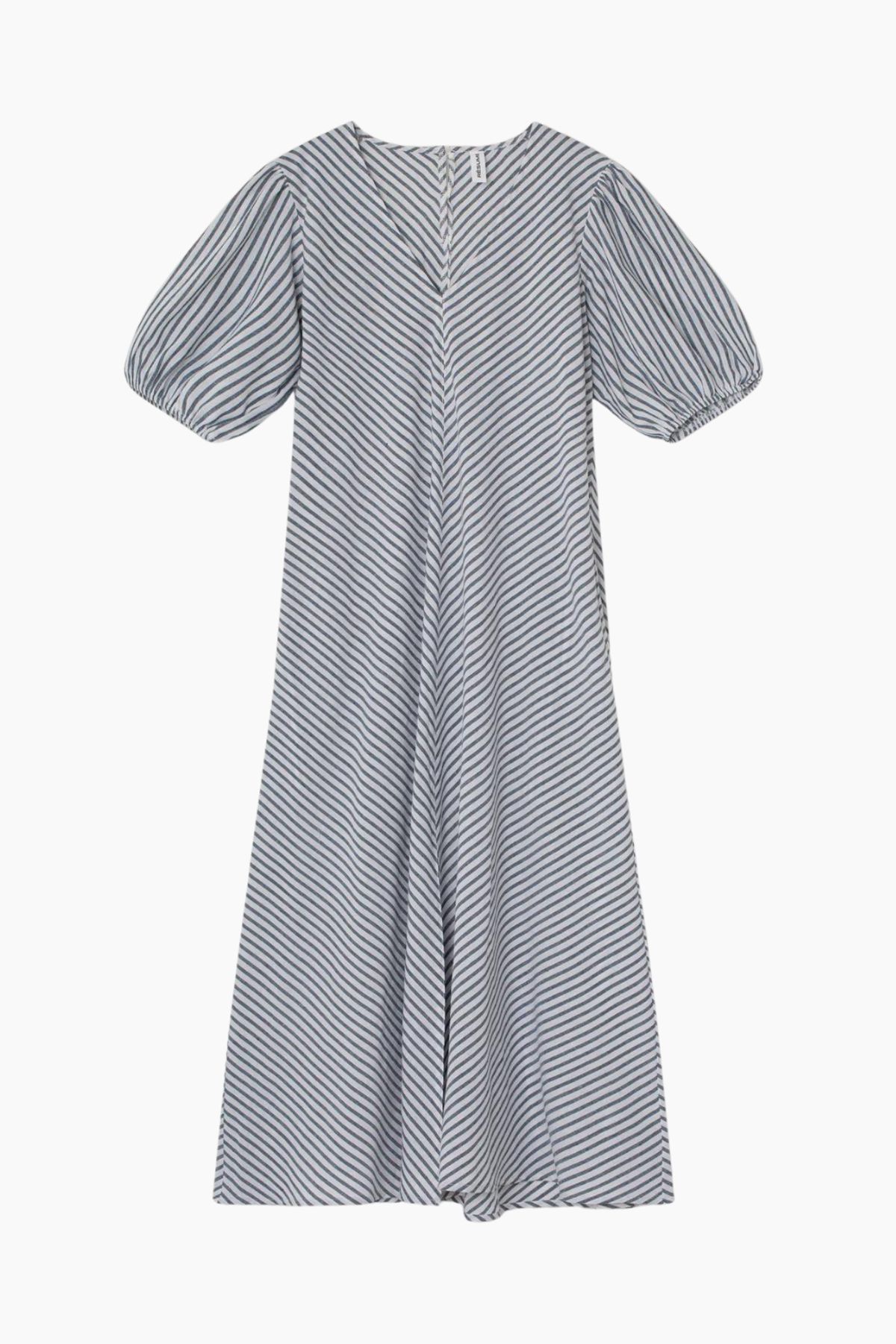 BellatriksRS Long Dress - Blue Stripe - Résumé - Stribet XS