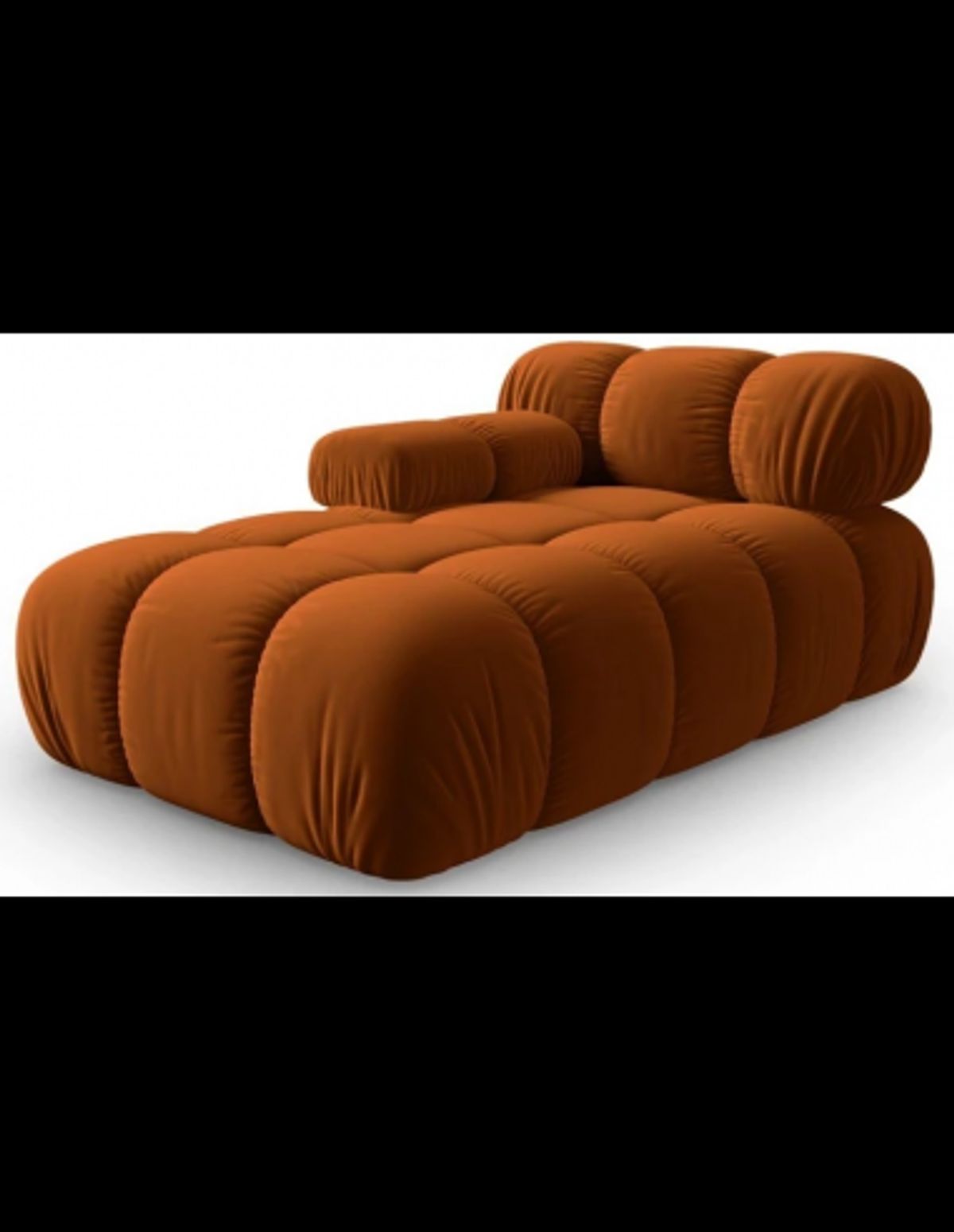 Bellis venstrevendt daybed i velour B155 cm - Terracotta