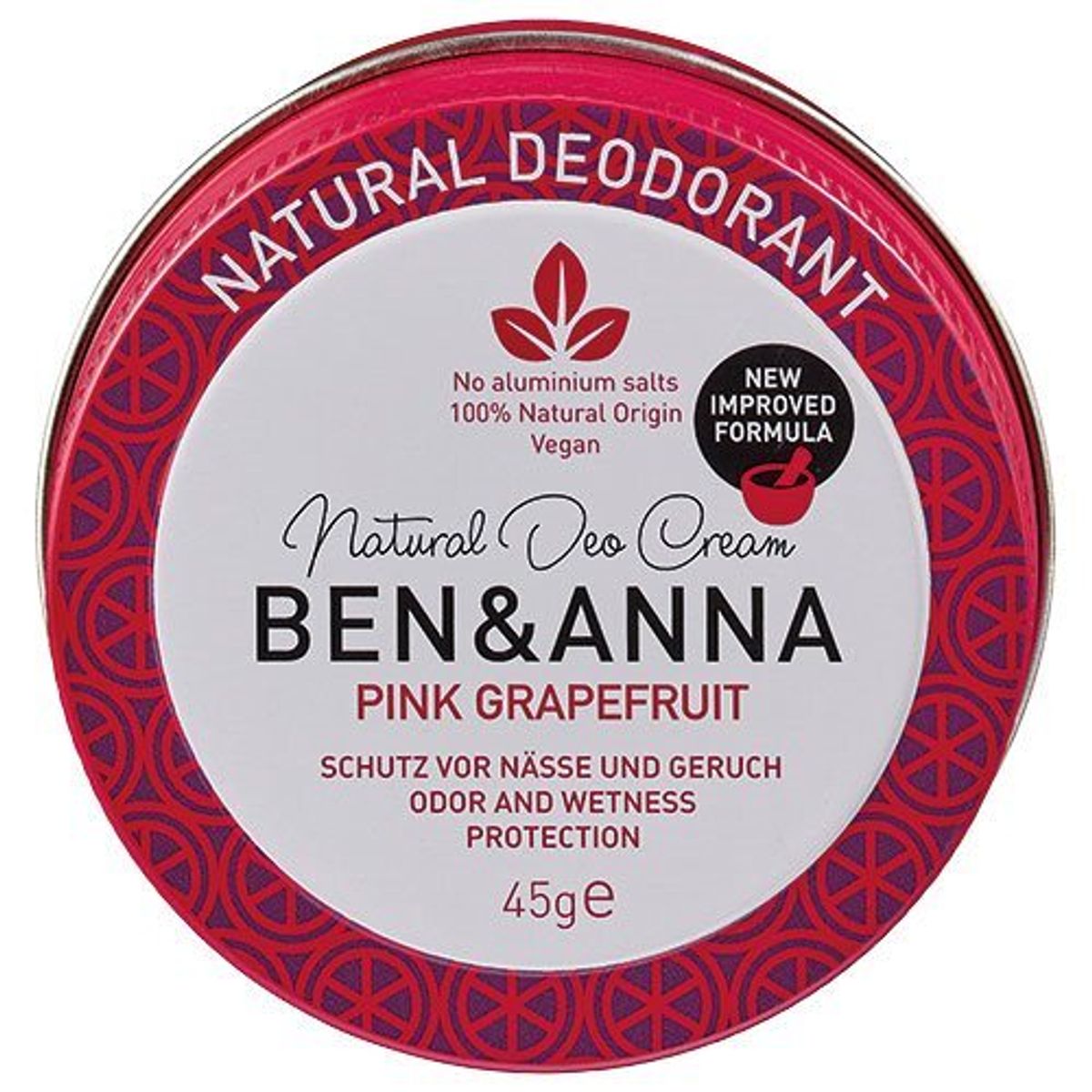 Ben & Anna Deo Cream - Pink Grapefruit - 45 gram