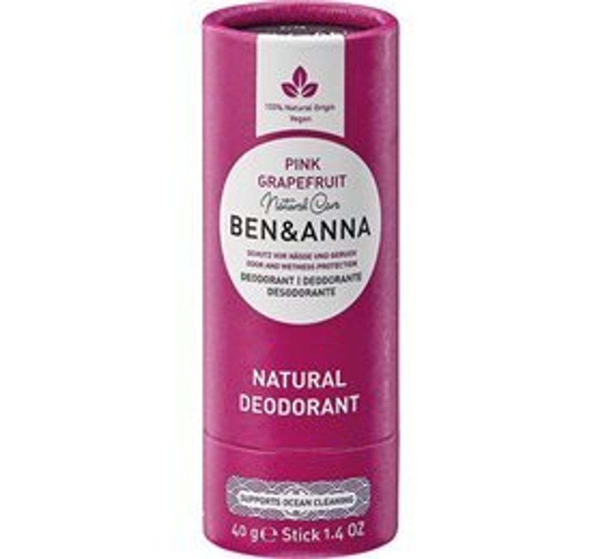 Ben & Anna Deodorant - Pink Grapefruit, 40g.