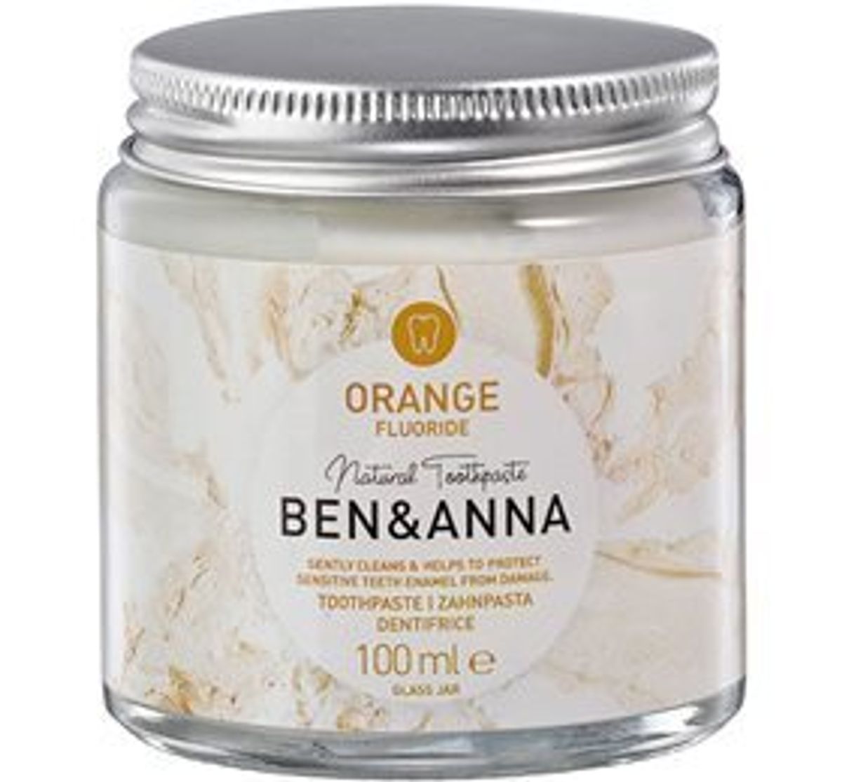 Ben & Anna Toothpaste Orange + Fluoride, 100ml.