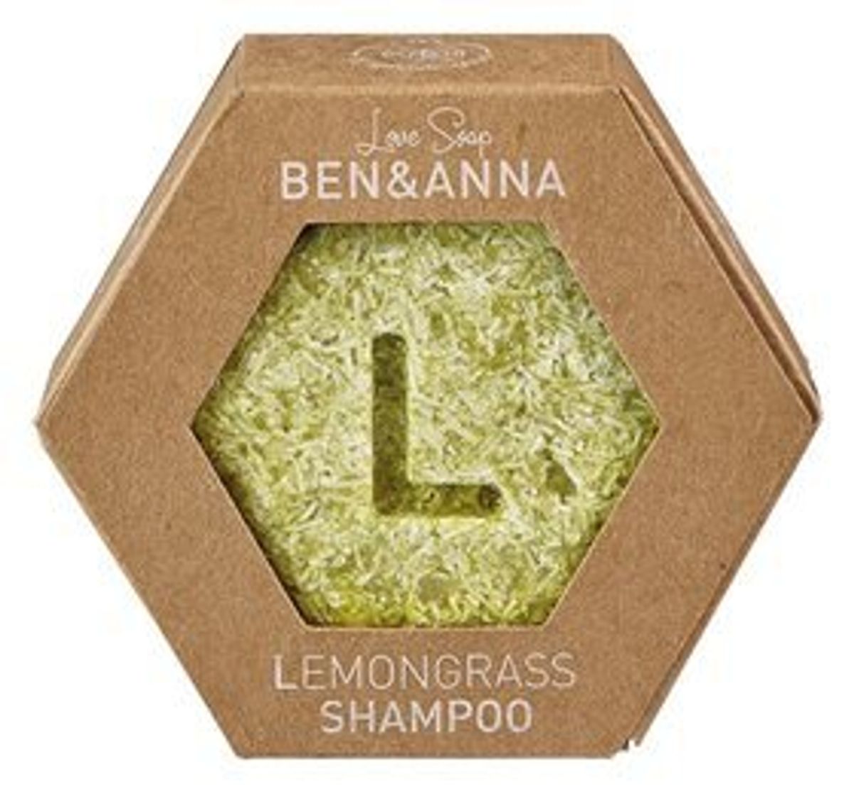 Ben & Anne Love Soap - Lemongrass Shampoo Bar, 60g.