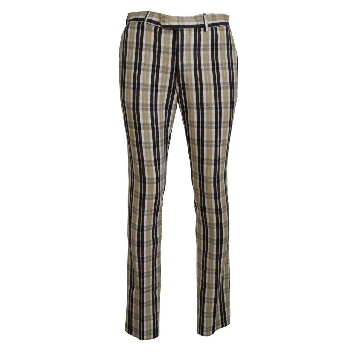 BENCIVENGA Chic Multicolor Checkered Cotton Pants