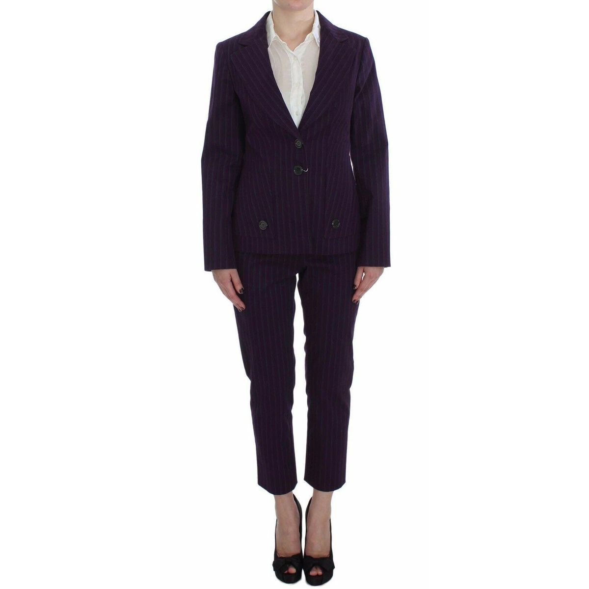 BENCIVENGA Elegant Striped Pants & Blazer Suit