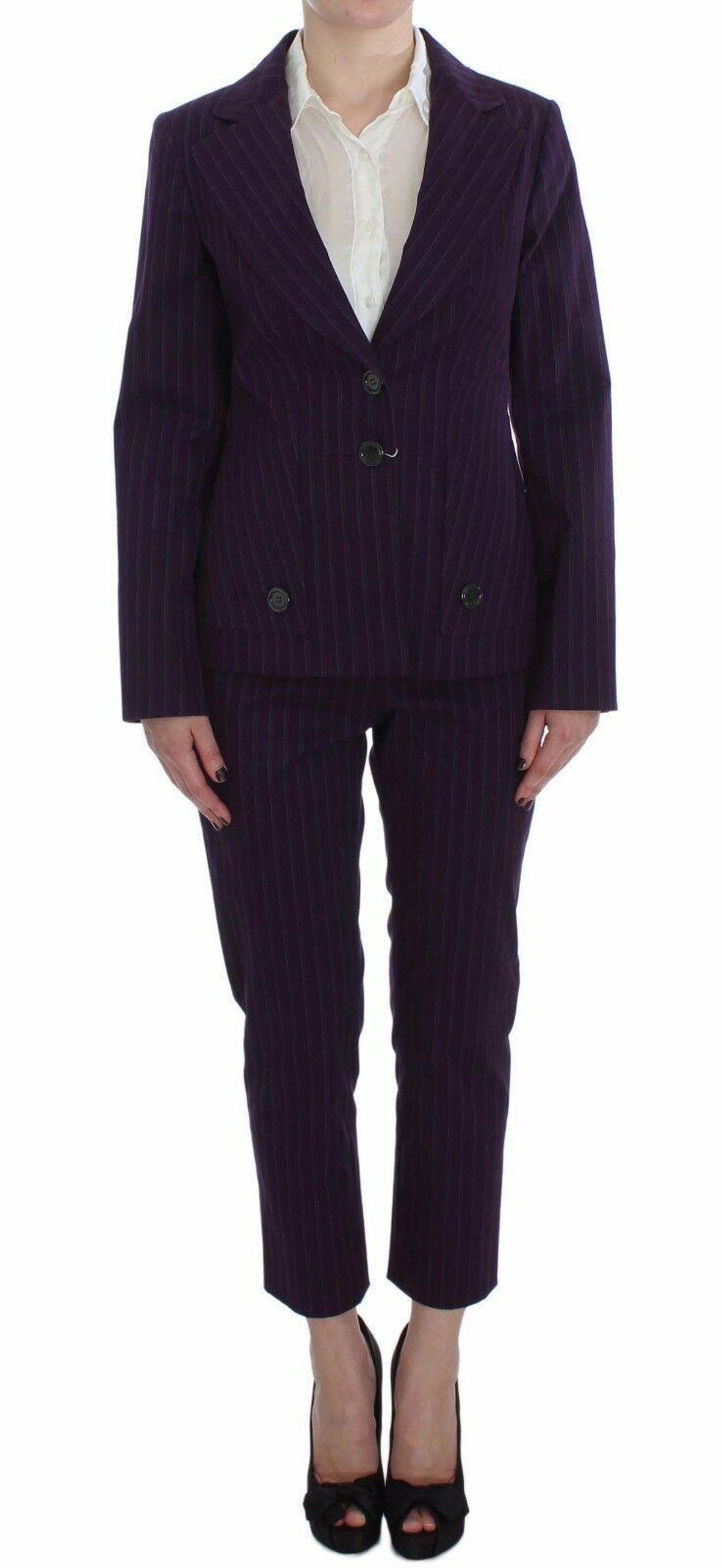 BENCIVENGA Elegant Striped Pants & Blazer Suit