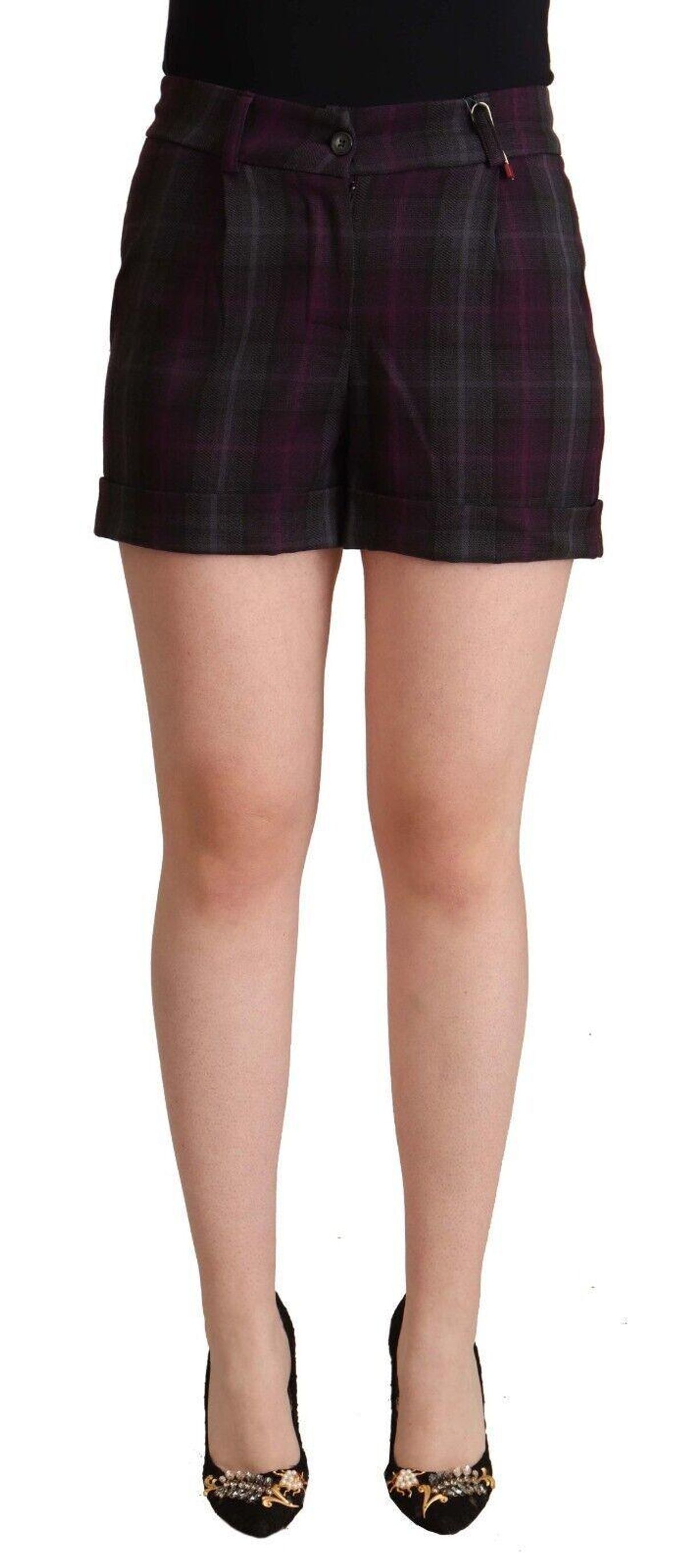 BENCIVENGA Multicolor Mid Waist Checkered Shorts