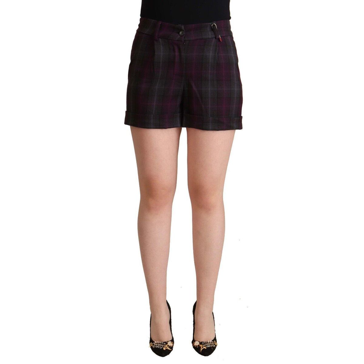 BENCIVENGA Multicolor Mid Waist Checkered Shorts