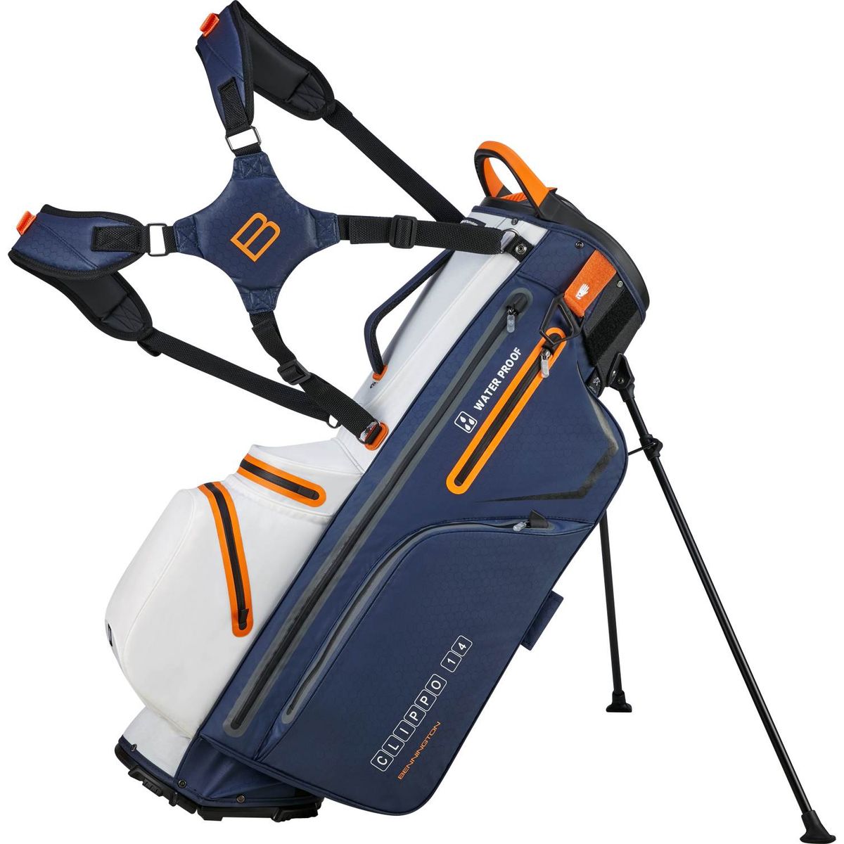 Bennington Clippo 14 Vandtæt Bærebag - Navy/White/Orange