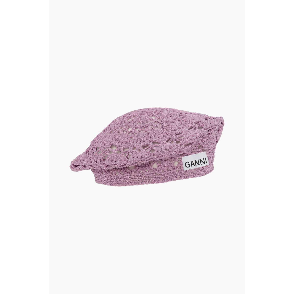 Beret - Light Lilac - GANNI - Lilla One Size