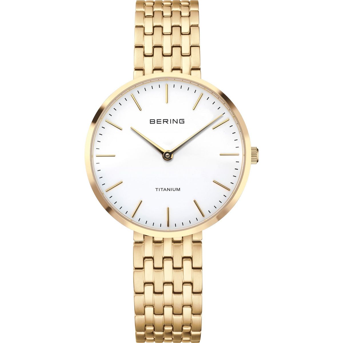 Bering - Titanium Dame ur, 34mm Guld PVD