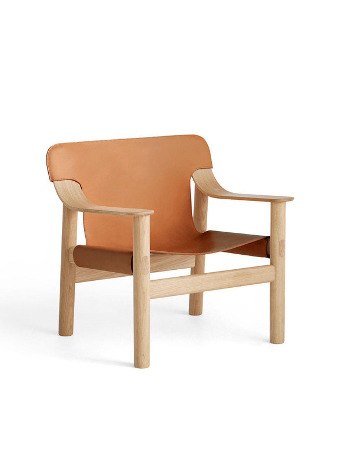 Bernard Stol fra Hay (Matt lacquered oak / Brandy leather)