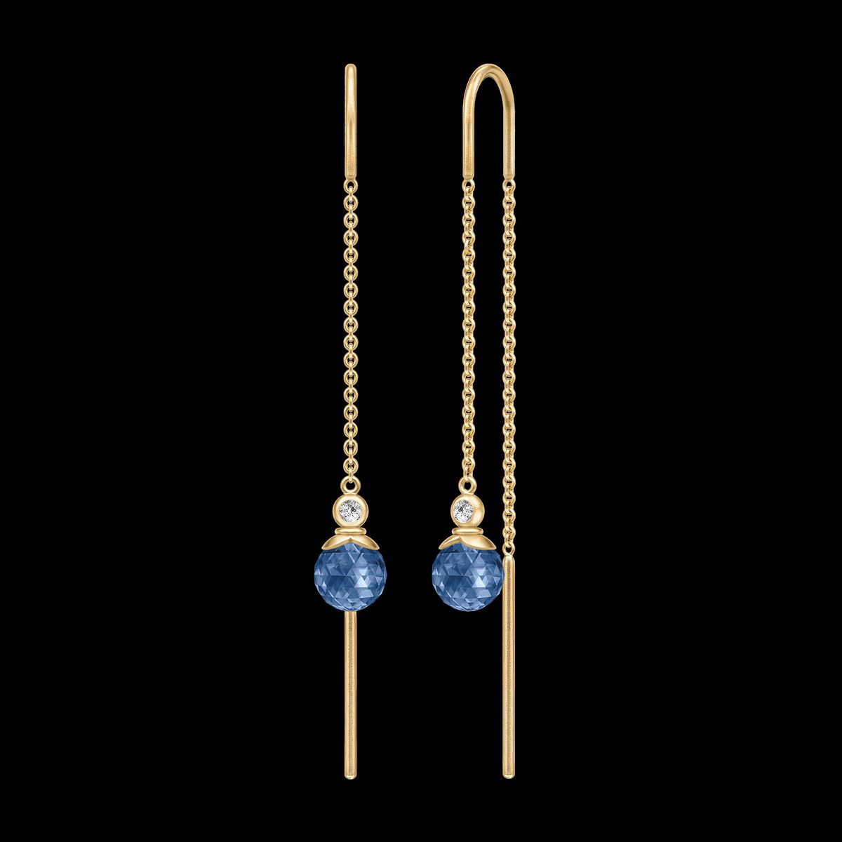 Berry Chain Earring Sapphire Blue