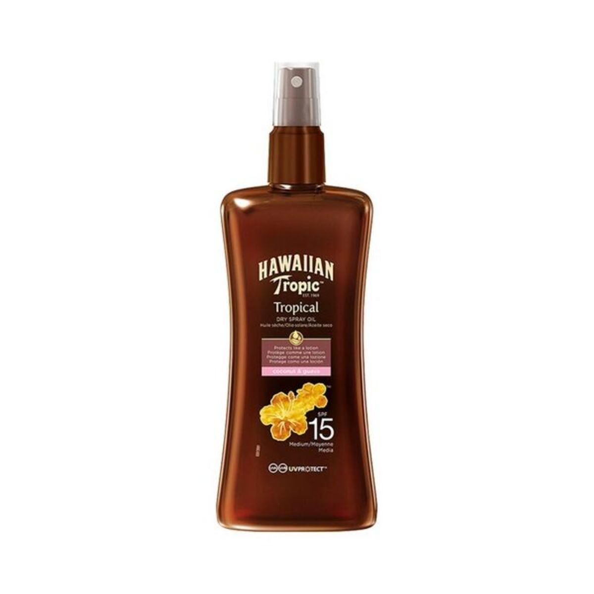 Beskyttende Olie Coconut & Guava Hawaiian Tropic Spf 15 (200 ml)