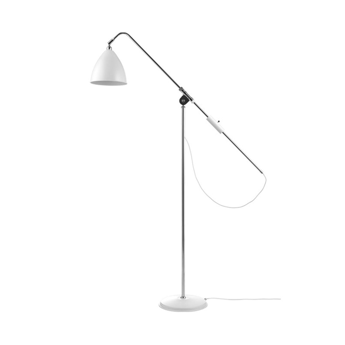 Bestlite BL4 Gulvlampe fra GUBI (Hvid/krom)