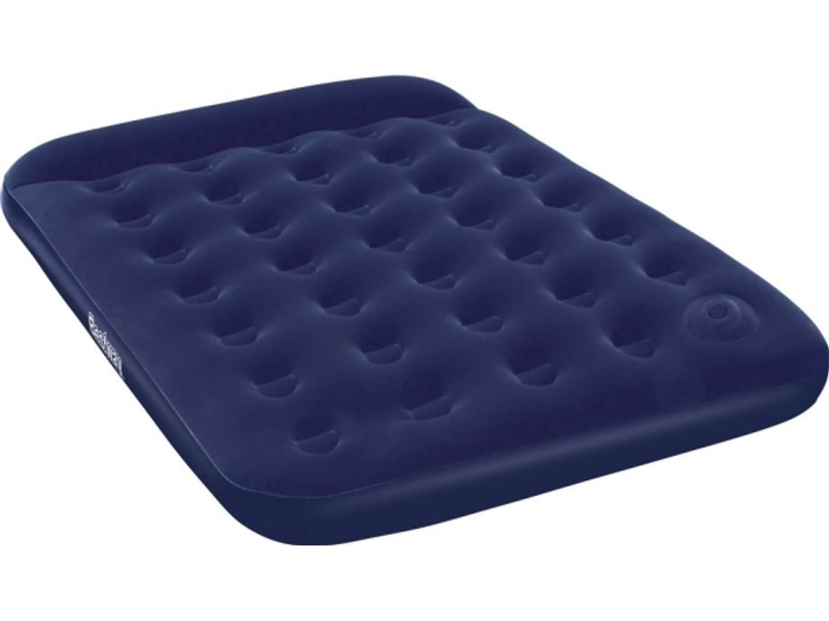 Bestway Dobbelt Velourmadras Med Pumpe 191X137x28cm Marineblå (67225-6317)