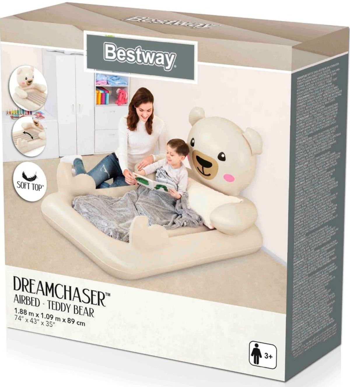 Bestway DreamChaser Bamse Luftmadras 196 x 104 x 84 cm