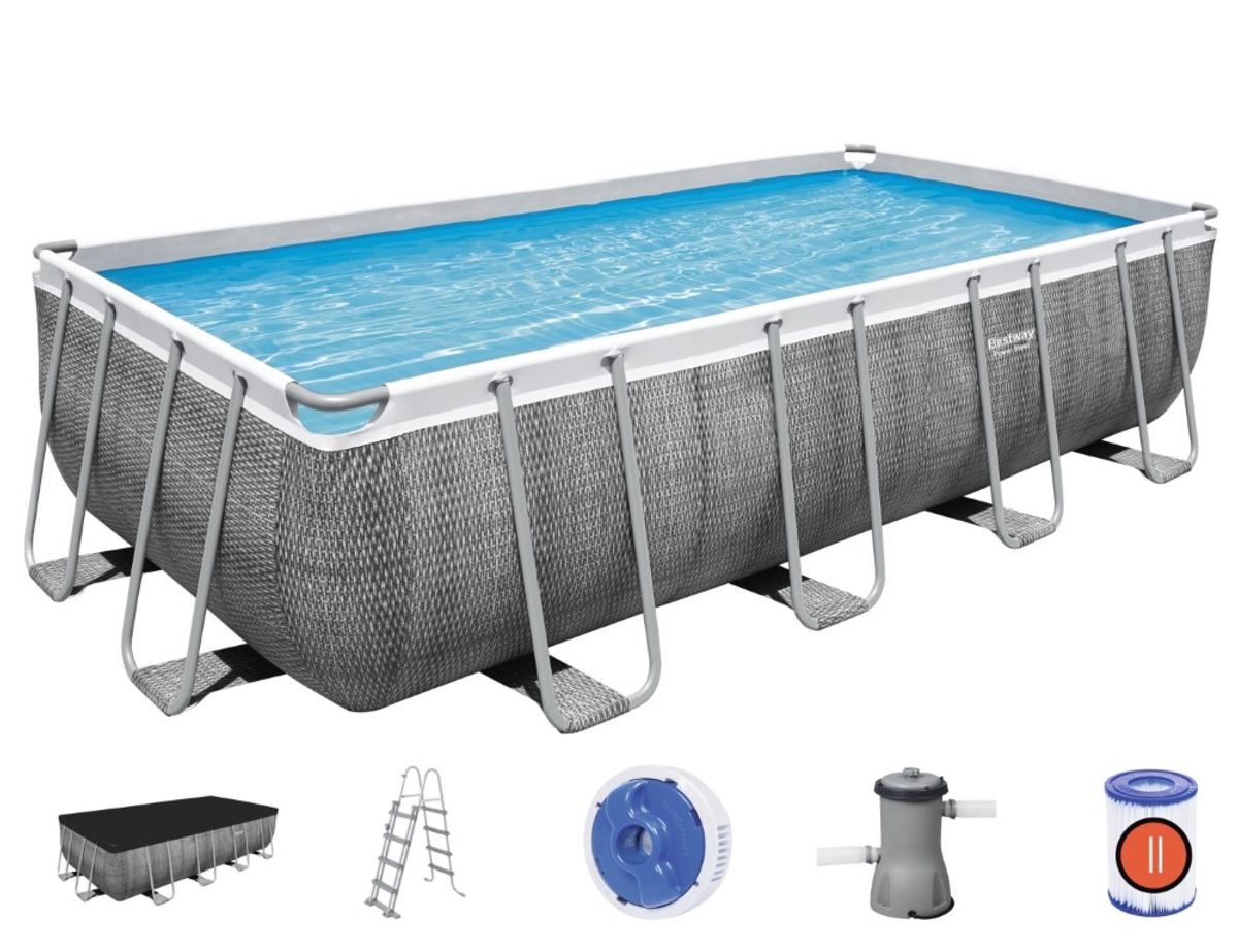 Bestway Power Steel Rektangulær Pool 488 x 244 x 122 cm Special Edition