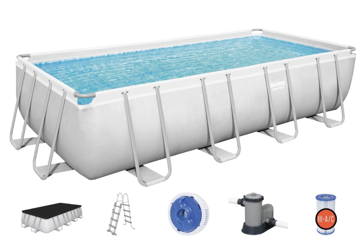 Bestway Power Steel Rektangulær Pool 549 x 274 x 122 cm