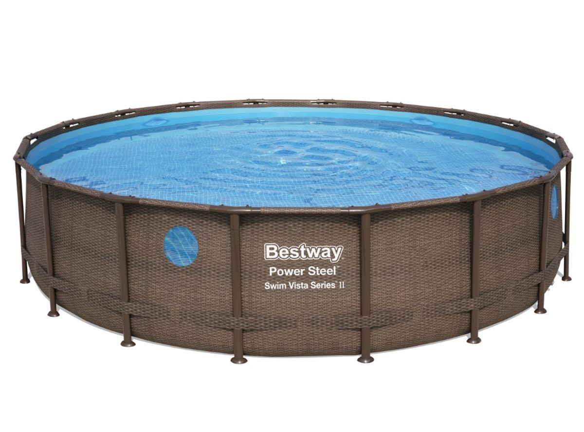 Bestway Power Steel Swim Vista II 549 x 122 cm m/pumpe, stige m.v.