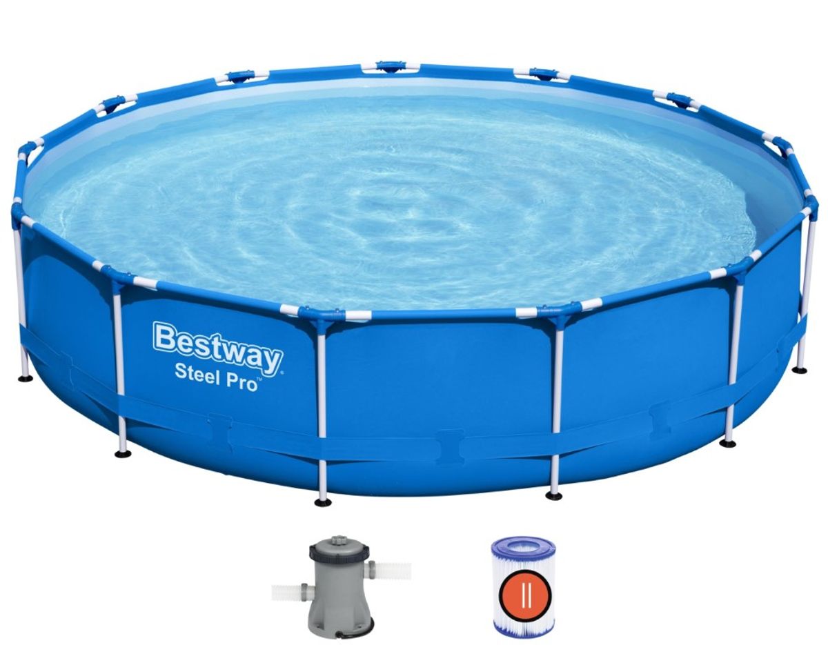 Bestway Steel Pro Frame Pool 396 x 84 cm m/filter pumpe