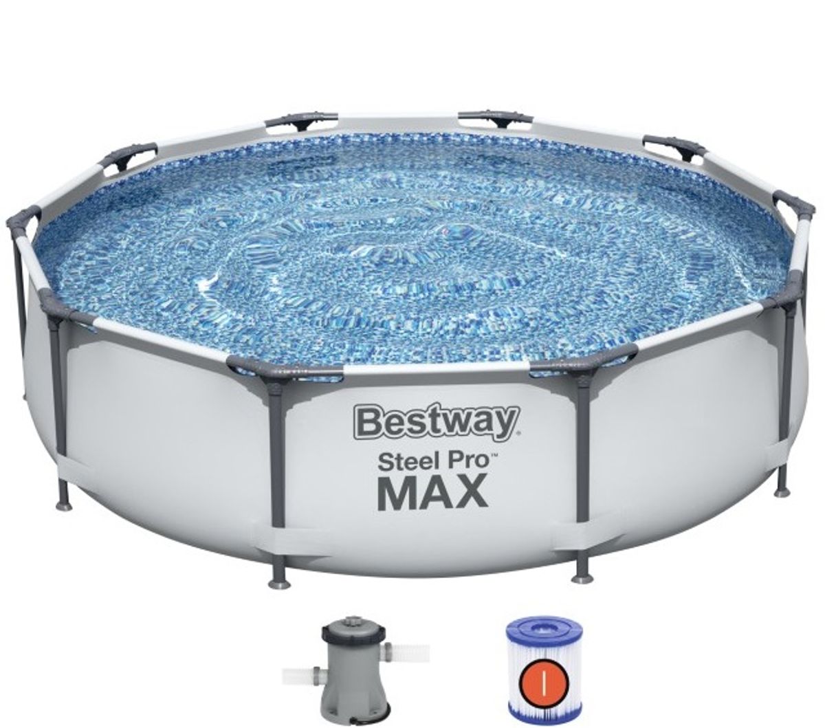 Bestway Steel Pro MAX Frame Pool 305 x 76cm m/filter pumpe