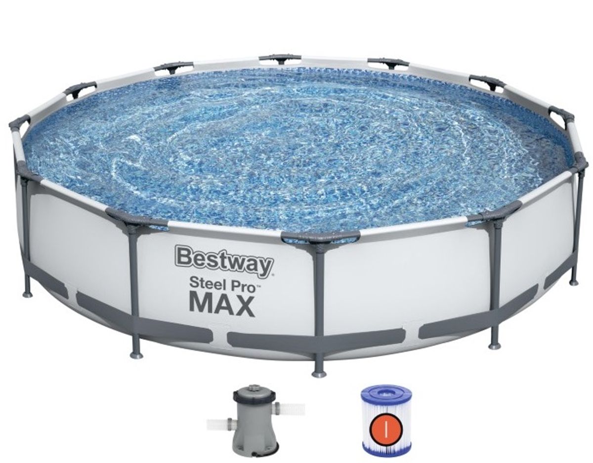 Bestway Steel Pro MAX Frame Pool 366 x 76cm m/filter pumpe