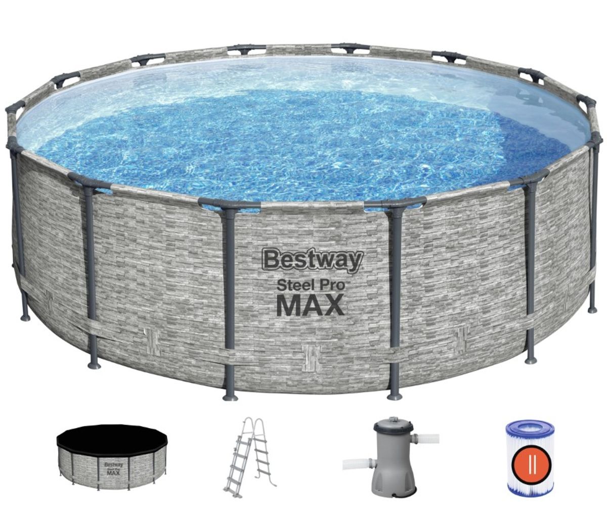 Bestway Steel Pro Max Frame Pool 427 x 122 cm - Prismatic Stone Ny Model