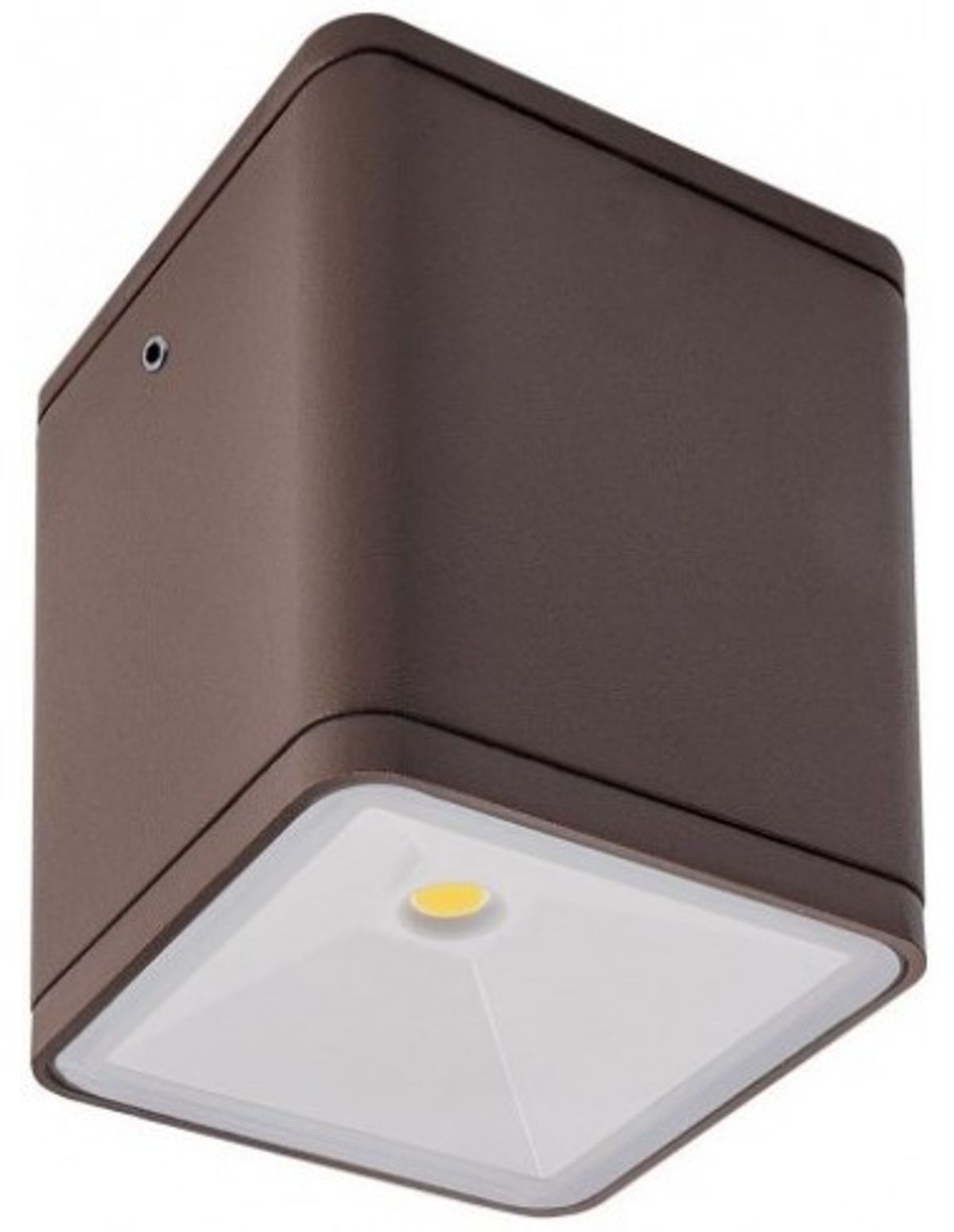 BETA Påbygningsspot i aluminium 9 x 9 cm 1 x 6W COB LED - Mat mørkebrun