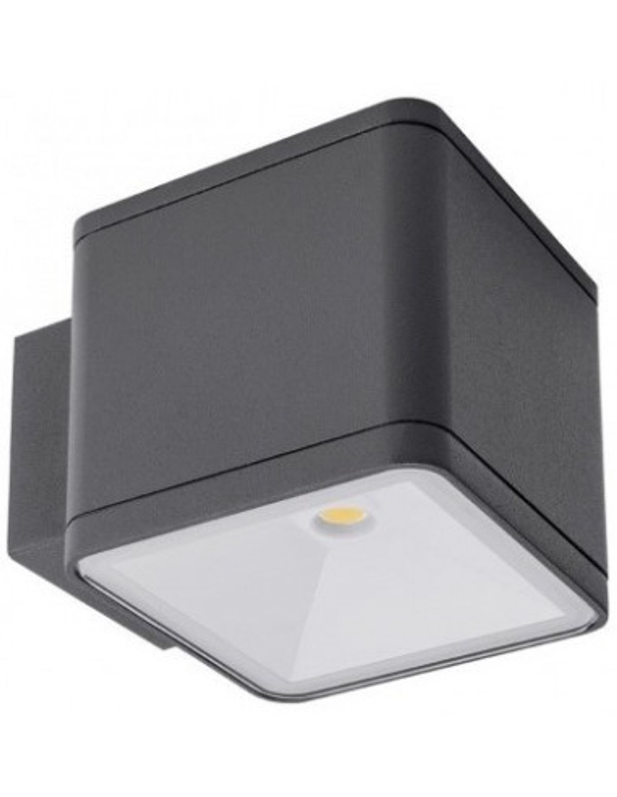 BETA Væglampe i aluminium og glas H8,6 cm 1 x 6W COB LED - Mat mørkegrå