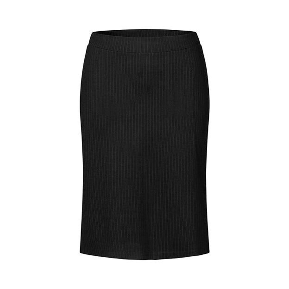 Betty pencil skirt i nålestribet sort jersey - S/40-42