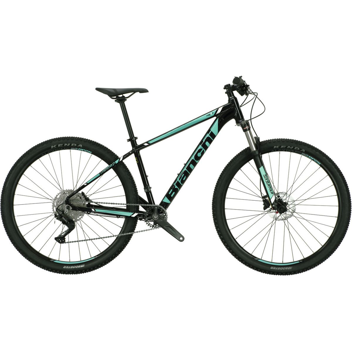 Bianchi Magma 9.1 Deore 10g - Sort/Turkis