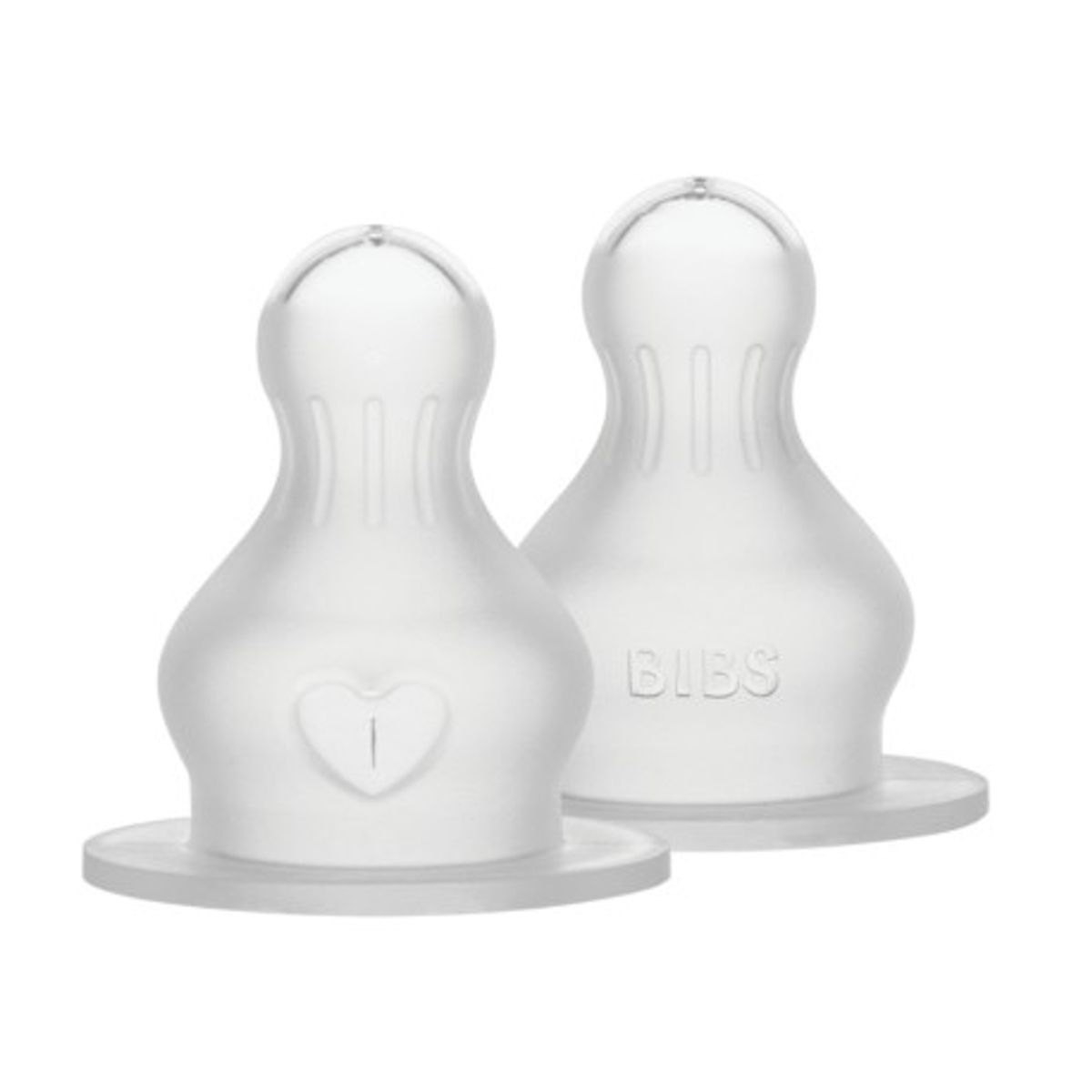 Bibs Bottle Nipple, Flaskesut - 2-pak, Silicone, Fast Flow