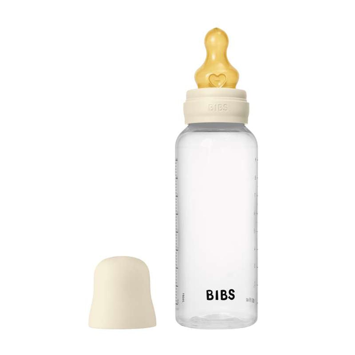 BIBS Bottle - Sutteflaskesæt - Plastik - Latex/Medium Flow/Rund - 270 ml. - Ivory