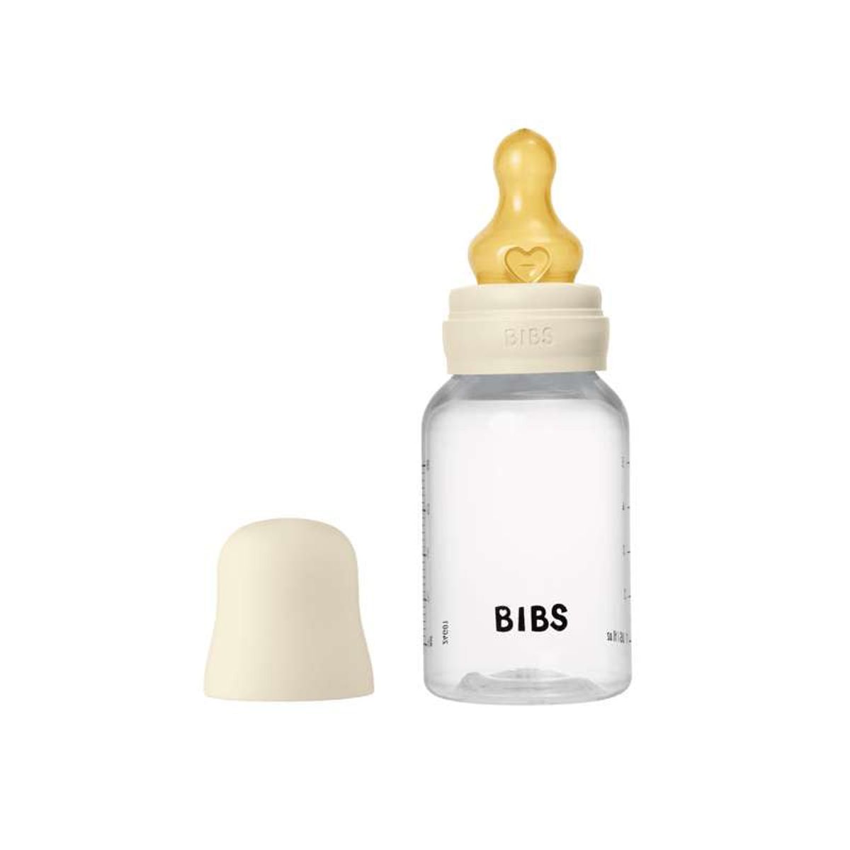 BIBS Bottle - Sutteflaskesæt - Plastik - Latex/Slow Flow/Rund - 150 ml. - Ivory