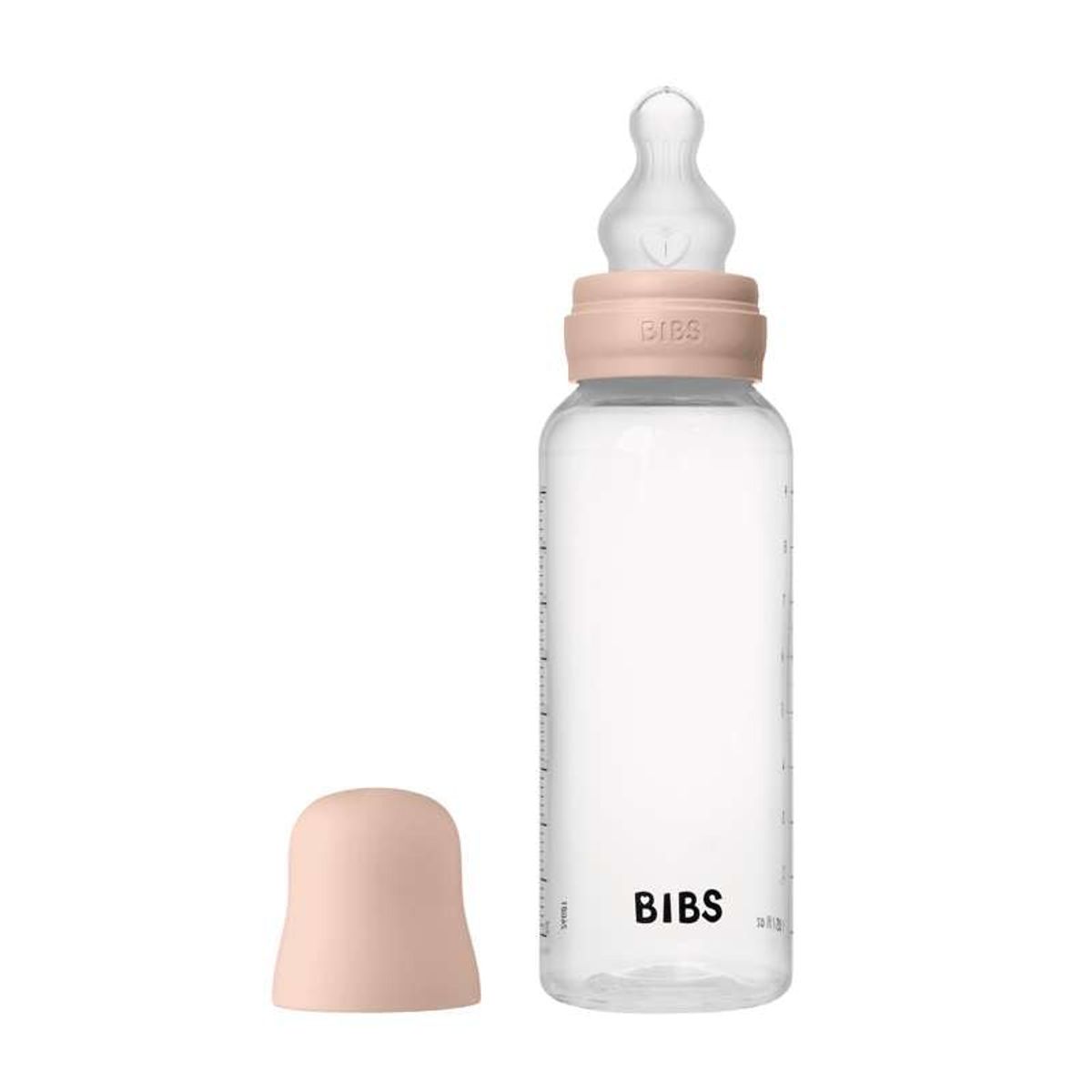 BIBS Bottle - Sutteflaskesæt - Plastik - Silikone/Medium Flow/Rund - 270 ml. - Blush