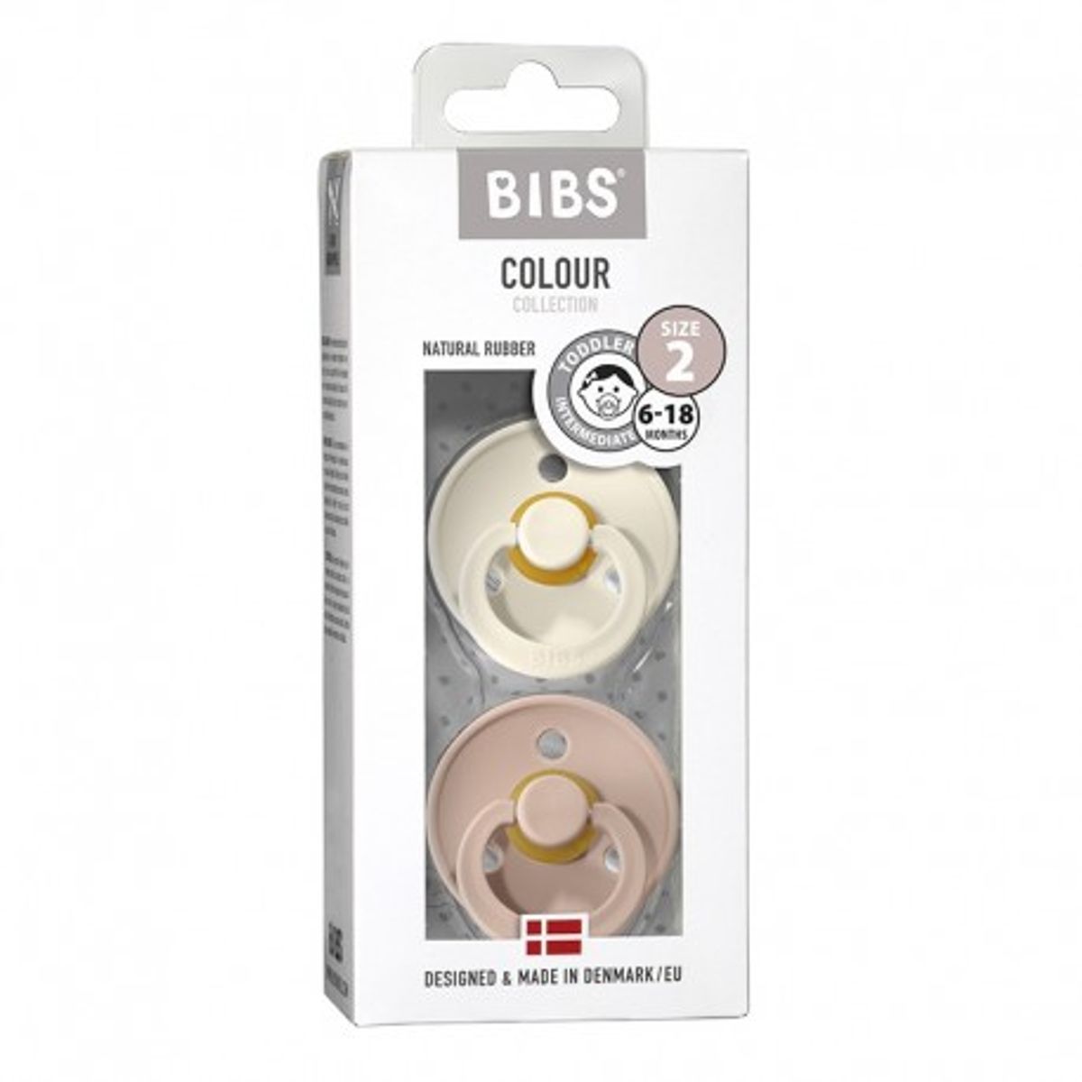 Bibs Colour - 2-pak, Str. 2 (6+ Mdr.), Rund - Latex