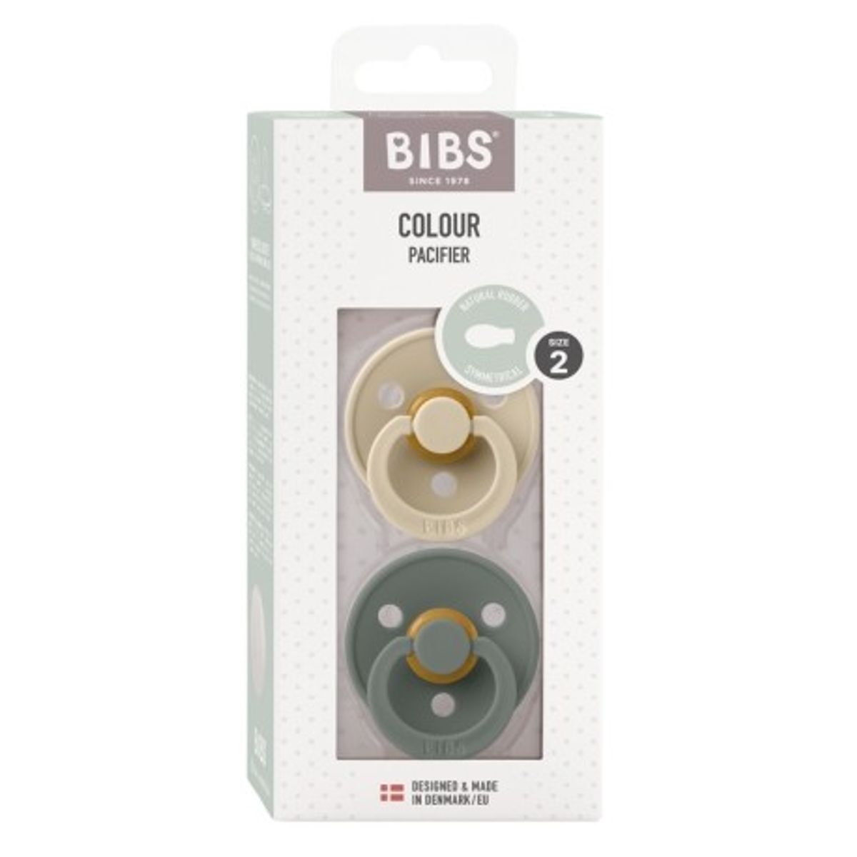 Bibs Colour - 2-pak, Str. 2 (6+ Mdr.), Symmetrisk - Latex