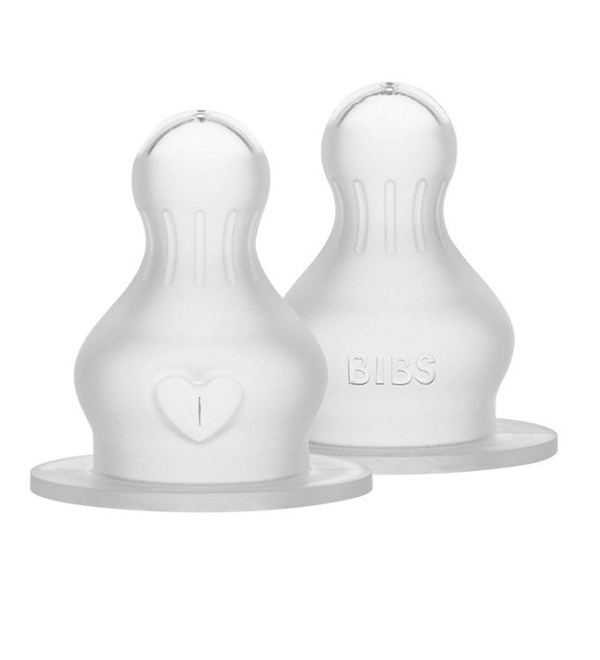 BIBS Flaskesut - 2-pak - Slow Flow - Silicone