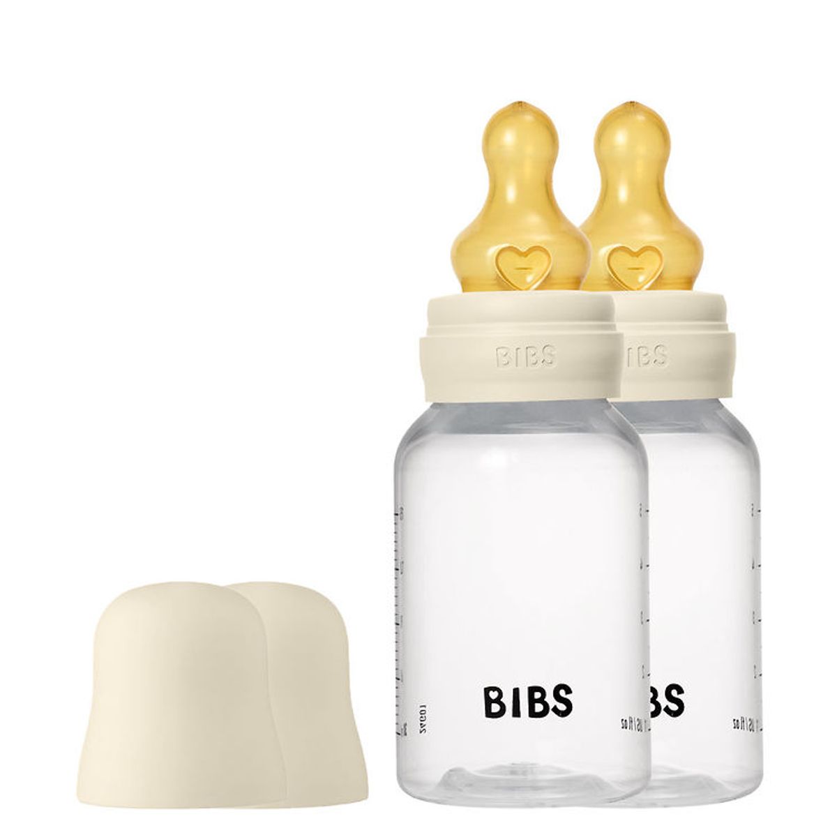 Bibs Sutteflaske - 2-pak - 150 ml - Naturgummi - Ivory