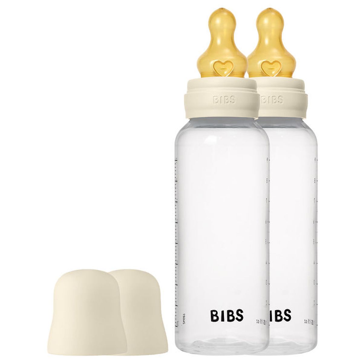 Bibs Sutteflaske - 2-pak - 270 ml - Naturgummi - Ivory