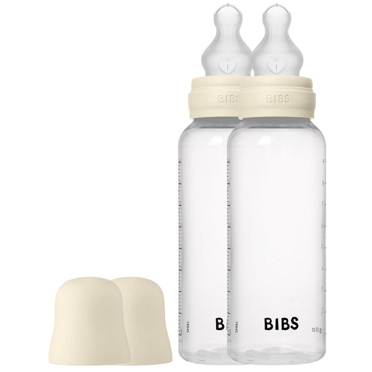 Bibs Sutteflaske - 2-pak - 270 ml - Silikone - Ivory