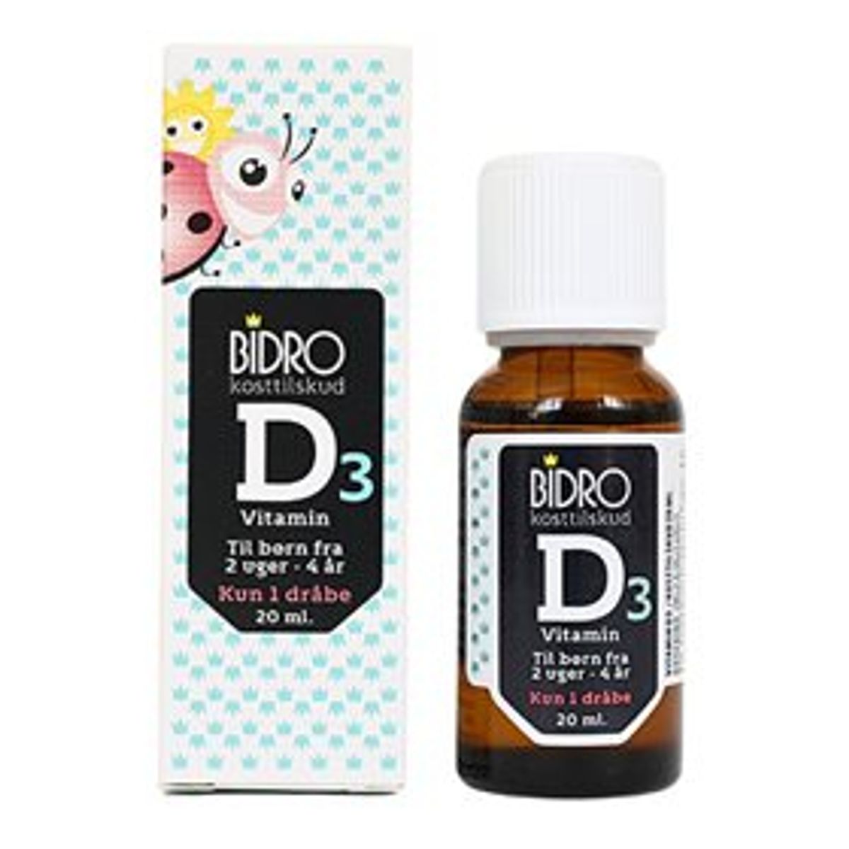 Bidro D3 vitamin dråber baby &bull; 20ml.