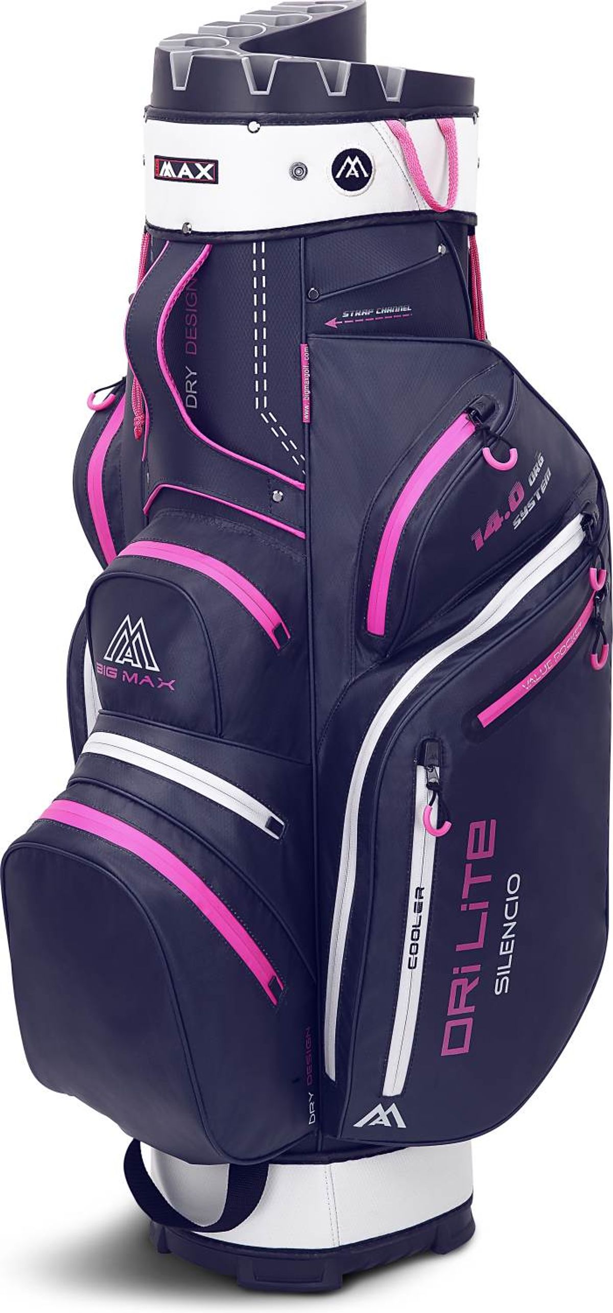 Big Max Dri Lite Silencio 2 Vandtæt Dame Vognbag - Steelblue/Fucshia