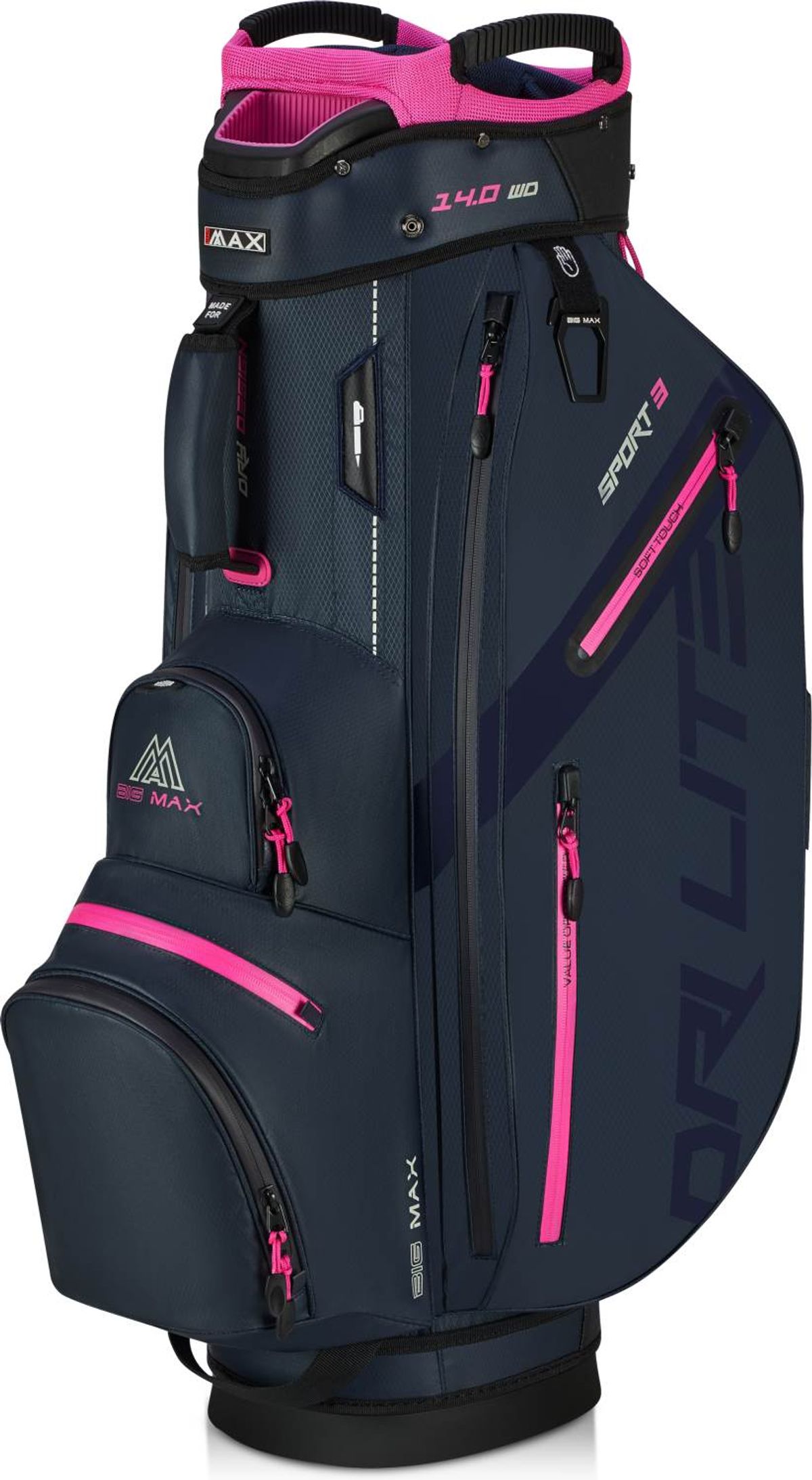 Big Max Dri Lite Sport 3 Vandtæt Vognbag - Steel Blue/Fuchsia