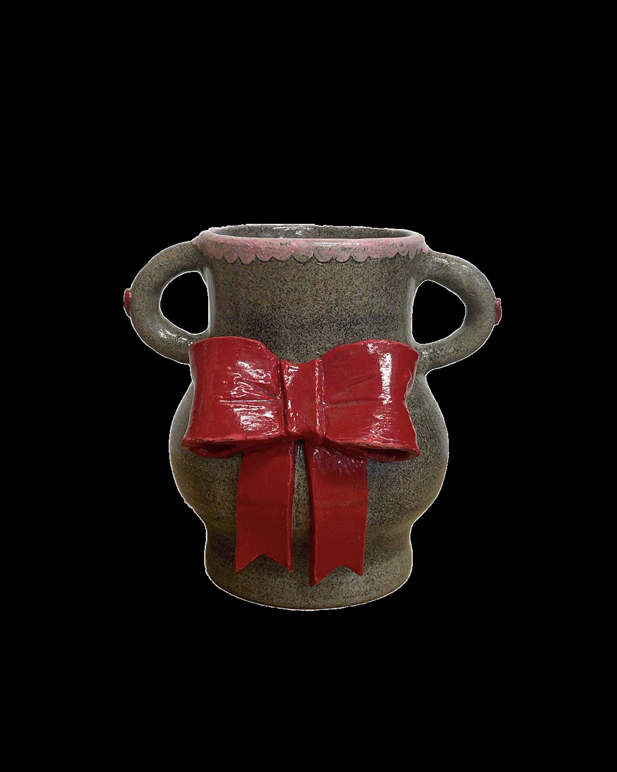 BIG RED BOW VASE