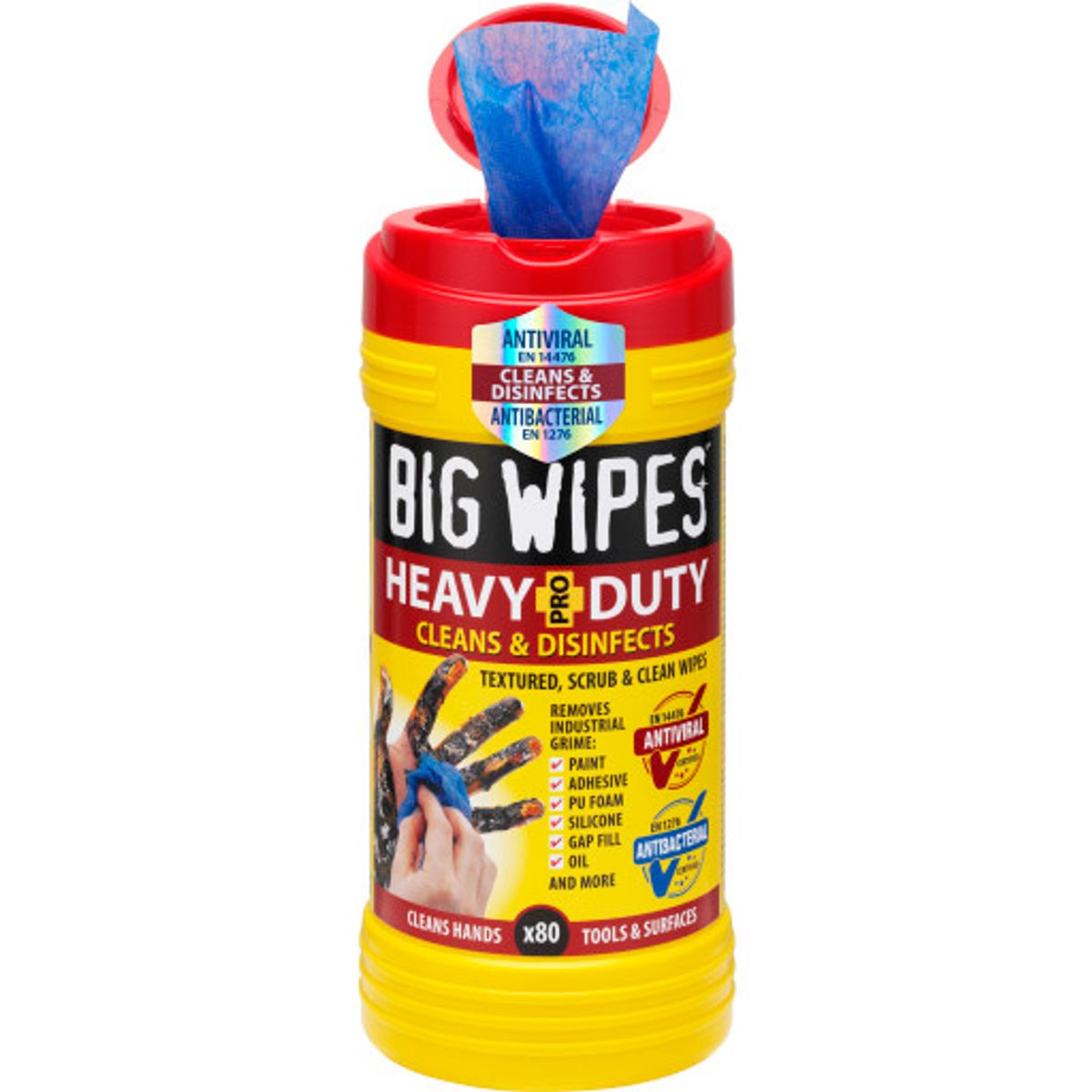 Big Wipes 80stk heavy duty antibakterielle servietter - 80stk